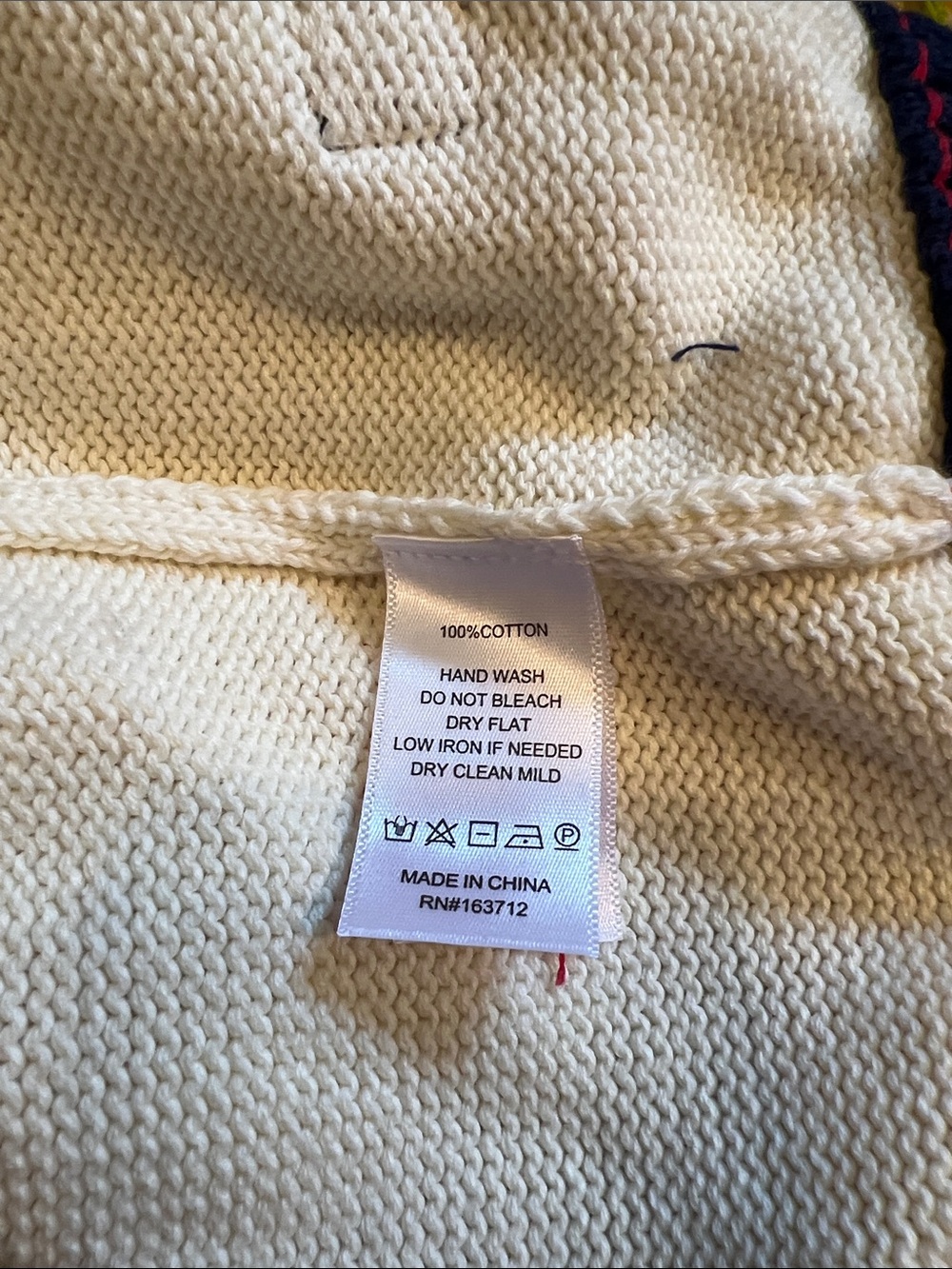 Genuine Merchandise Red & Cream Knit Cardigan - Picture 9 of 9